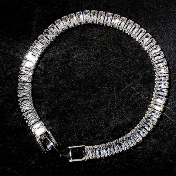 STERLING SILVER ZIRCON BRACELET - Picture 2 of 14